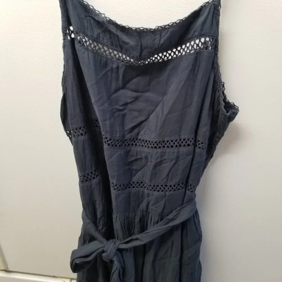 Aritzia Wilfred Blue Honoree Tie Front  Midi Dress S - Picture 7 of 9